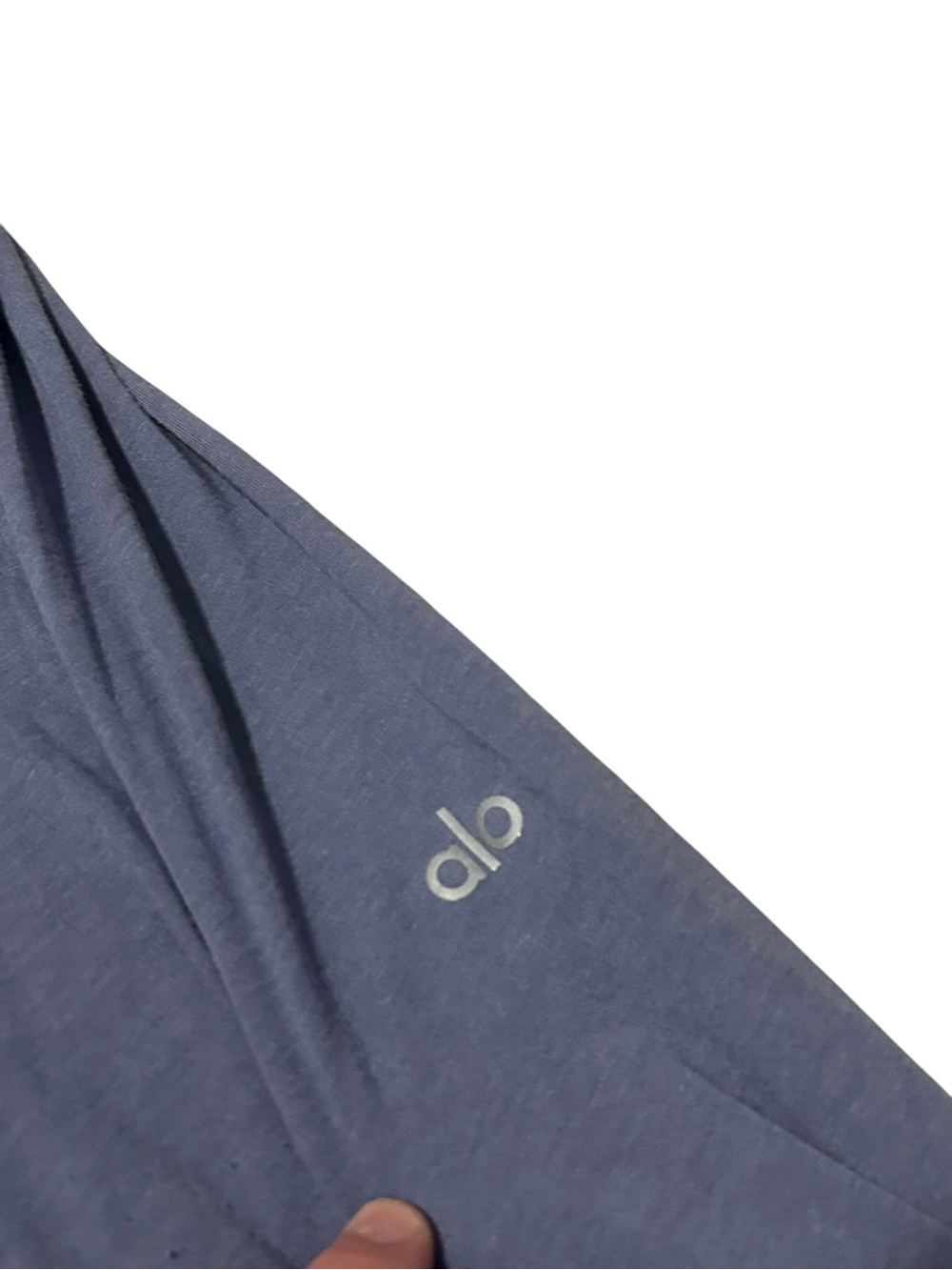 Alo Yoga Blue-Gray Long Sleeve Pullover Hoodie Lightweight - Picture 5 of 6